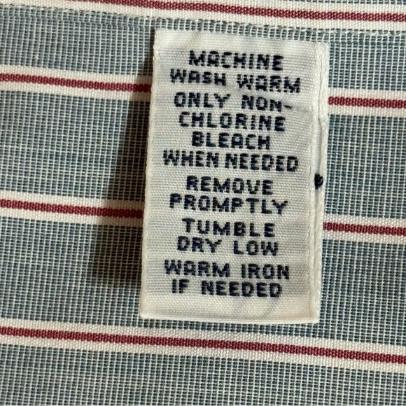 * SOLD * Ralph Lauren Gray Striped Shirt Size 15/33 (M) Excellent - Picture 4 of 4